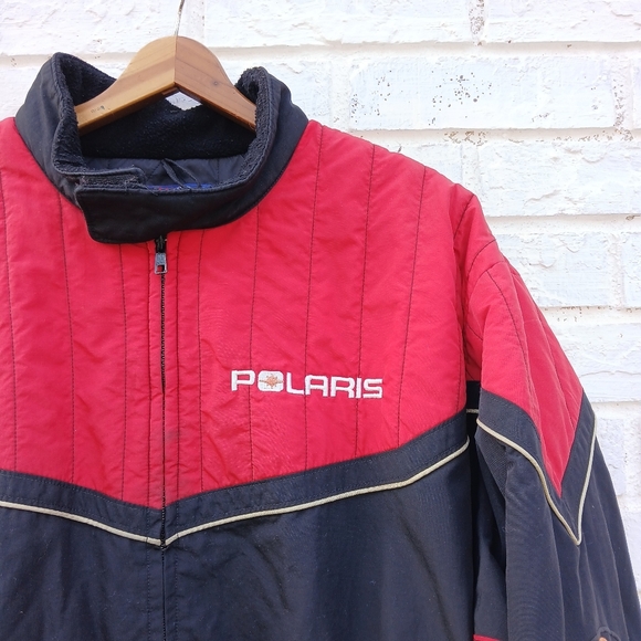 Vintage Polaris Racing Snowmobile Jacket Nylon - Picture 2 of 7